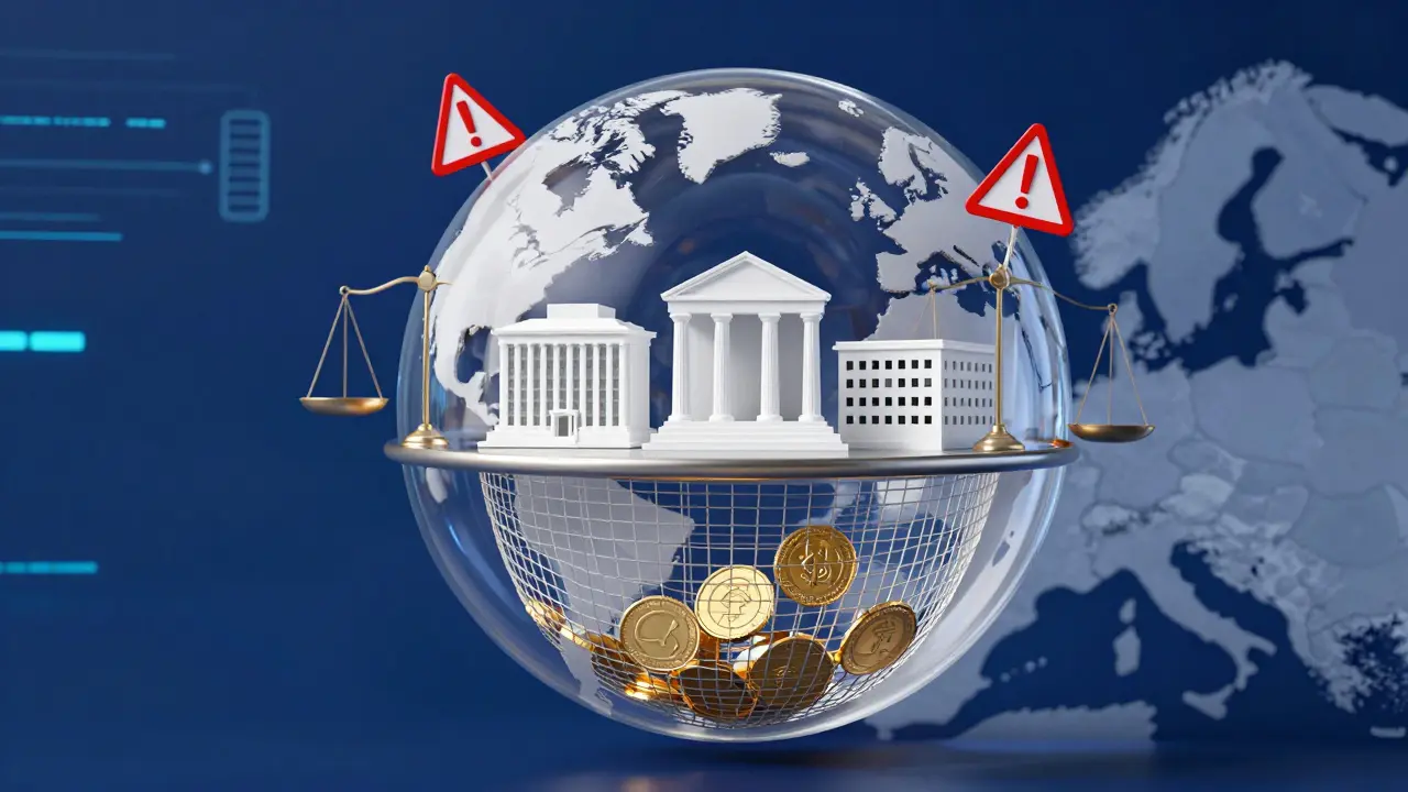 Konzeptionelle Darstellung von Geldwäscheprävention und Compliance-Prüfungen